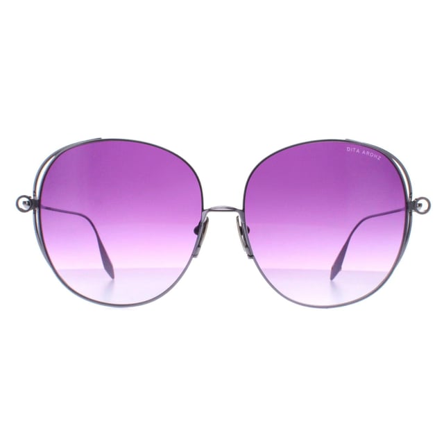 Dita Round Womens Lilac Chrome Dark to Light Lavender Gradient Arohz  Sunglasses are the epitome of luxury and sophistication, merging cutting-edge design with timeless elegance. Crafted with meticulous attention to detail, these sunglasses feature a sleek, contemporary frame made from high-quality materials that ensure durability and comfort. The lenses, offering superior UV protection, are available in various shades to suit any style and occasion.