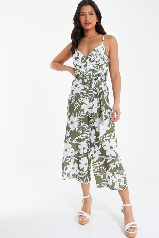 Khaki culotte jumpsuit deals