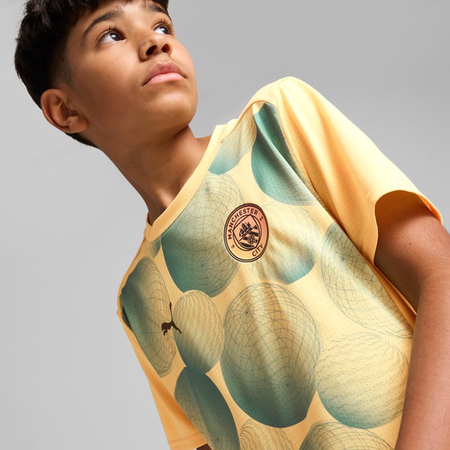 PRODUCT STORY: Train like the champions in this official Manchester City Pre-match Short Sleeve jersey. With a regular-fit, crew neck and our sweat-wicking dryCELL tech, it's tailored for optimal pre-match focus. It features Manchester City details, so you can represent the team with pride. FEATURES & BENEFITS: dryCELL: Performance technology designed to wick moisture from the body and keep you free of sweat during exercise; Made with 100% recycled material excluding trims & decorations. DETAILS: Regular fit; 145 gsm, Jersey; Crew neck; Short sleeves; Official team branding; PUMA Youth: Recommended for older kids between 8 and 16 years.