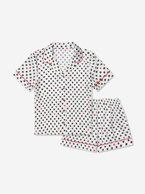 Introducing Amiki's Girls Silk Cassandra Pyjama Set in White ‚ an epitome of elegance and class perfect for your little one's. Key features include: Superior Quality: Crafted from pure silk, guaranteeing a luxurious and smooth touch against your child's delicate skin.  Sophisticated Design: This all-white silk pyjama set screams chic, while its feminine frills and details elevate its glamour.  Comfort Meets Style: Convenient without compromising elegance, ensuring your child feels fabulous even during slumber.  Perfect Gift Choice: The Cassandra Pyjama Set makes a perfect surprise for birthdays or special occasions. Classy, comfortable and chic - redefining sleepwear for little fashionistas.