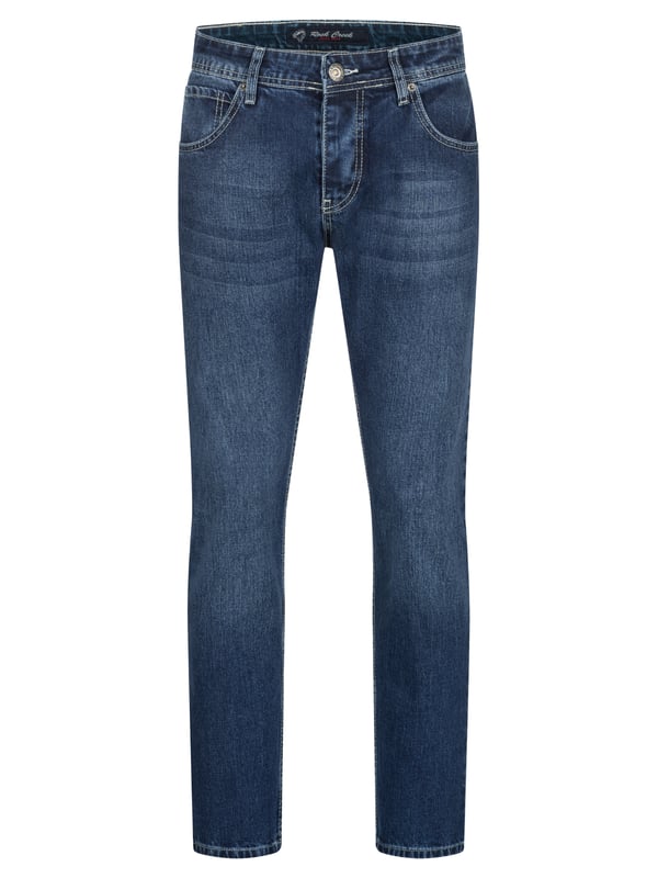 Rock Creek Herren Jeans RC-2402: Perfektion in Blau Unvergleichlicher Komfort mit Stretch-Denim Die Rock Creek Herren Jeans RC-2402 ist die perfekte Mischung aus Stil und Komfort. Hergestellt aus hochwertigem Stretch-Denim, bietet diese Jeans eine ideale Passform, die sich jeder Bewegung anpasst. Egal ob im Büro, bei Freizeitaktivitäten oder beim Abendessen, mit dieser Jeans fühlst du dich den ganzen Tag über wohl.  Zeitloser Stonewashed-Look Der klassische Stonewashed-Look verleiht der RC-2402 Jeans eine moderne und zugleich zeitlose Ästhetik. Die blaue Waschung sorgt für einen coolen und lässigen Look, der sich vielseitig kombinieren lässt. Ob mit einem T-Shirt, einem Hemd oder einem Hoodie – diese Jeans ist immer die richtige Wahl.  Praktischer Five-Pocket-Style und zuverlässiger Knopfverschluss Mit dem bewährten Five-Pocket-Style bietet die Rock Creek RC-2402 genügend Platz für deine Essentials. Der robuste Knopfverschluss sorgt für sicheren Halt und die langlebige Verarbeitung garantiert, dass diese Jeans auch nach zahlreichen Waschgängen ihre Form und Farbe behält. Eine Investition in Qualität und Stil!