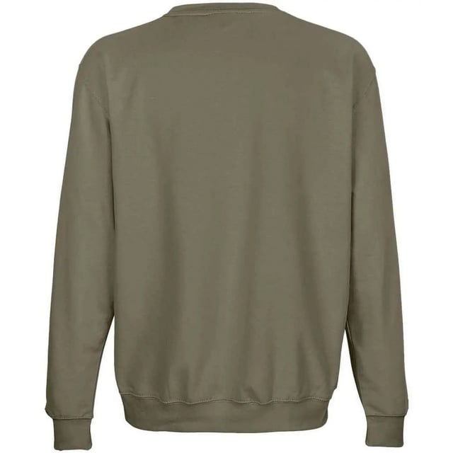 80% Cotton, 20% Recycled Polyester. Fabric: Brushed Back Fleece. Design: Plain. 280gsm. Hem: Ribbed. Neckline: Crew Neck, Ribbed. Drop Shoulder, Taped Neck, Tearaway Label. Sleeve-Type: Long-Sleeved. Cuff: Ribbed. Fastening: Pull Over. Conforms to Safety Standard: REACH. Sustainability: Amfori, BSCI, Fair Wear Approved, Made from Recycled Materials, OEKOTEX, PETA-Approved Vegan. XS: 36 in. S: 38 in. M: 40 in. L: 42 in. XL: 44 in. XXL: 47 in. 3XL: 49 in. 4XL: 52 in. 5XL: 55 in.