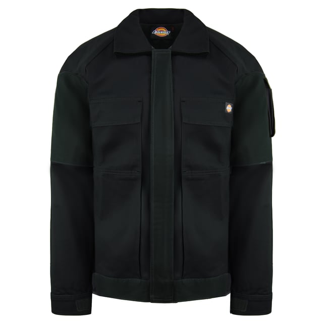 La colección GDT Premium presenta prendas de algodón predominantemente de alta calidad que son una versión premium de nuestra popular gama de ropa Grafter Duo Tone. Esta chaqueta presenta galones reflectantes en el pecho, los hombros y las áreas del cuello, además de tener un logotipo reflectante de Dickies en la cintura delantera.