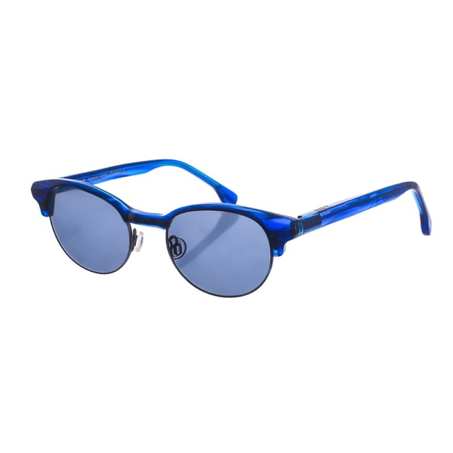 Sunglasses No.
 Zen sunglasses with acetate and metal frame.
 Form pantos.
 Acetate temples.
 100% UV Protection.
 Includes a neutral fabric cover.
 Measures: Lens height: 40 mm
 Lens width: 47 mm.
 Bridge: 19 mm.
 Temples: 145 mm.
 Composition: Acetate, Metal
 Care:
Cleaning and maintenance:
 -Clean the glasses with soap and water (neutral).
 - Do not use dirty or abrasive cloths, which may alter the characteristics of the filters.
 - Use only original accessories and spare parts.