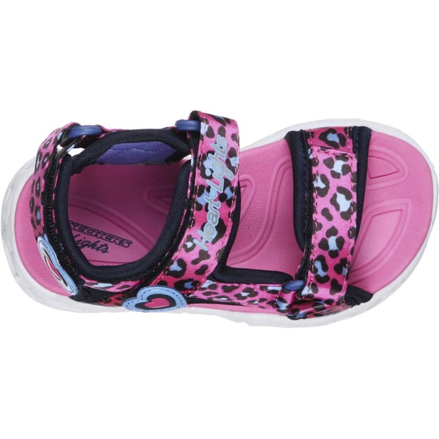 Skechers Girls S Lights Heart Lights Savvy Cat Sandals