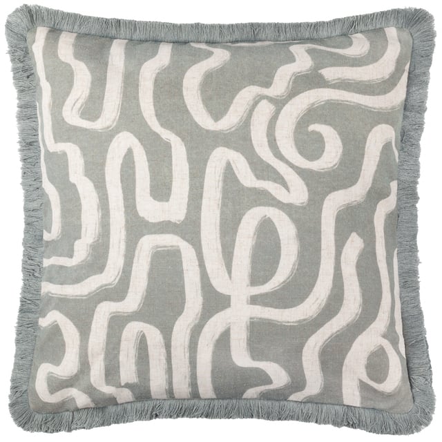 Add a touch of modern elegance to your living space with the Lina Abstract Printed Cushion. Its intricate abstract brushstroke design, paired with a reversible inverted pattern, creates a visually striking addition to your décor. The soft, versatile tones and textured linen blend fabric invite a natural, relaxed charm into any room, effortlessly blending with your style. Framed by a delicate fringed trim, this cushion doesn’t just embellish your home but elevates it.