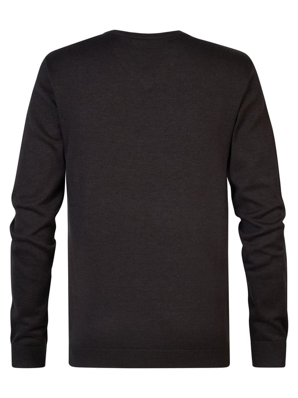Fijngebreide trui met V-hals en ribgebreide afwerking. De trui is gemaakt van 50% katoen en 50% acryl. Verkrijgbaar in de maten 3XL tot 6XL. Fijngebreide truiPlus SizeV-hals3XL tot 6XL50% katoen, 50% acrylHet model is 196 cm lang en draagt maat 3XL