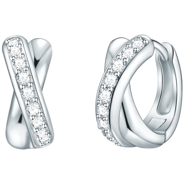 Meet the everyday trott with a fashionable refresher cure by choosing this exquisite ear screola couple from Rafaela Donata. Made from fabulous and everyday 925 sterling silver and provided with long -lasting start -up protection, the creoles are the ideal companion for every day. They appear particularly interesting due to their extraordinary X-shape in the front area, which, due to the careful glossy polish and the scrapped zirconia crystals, looks extremely vivid. This uncomplicated fashion all-rounder is rounded off with a practical folding mechanism that makes mating into child's play.