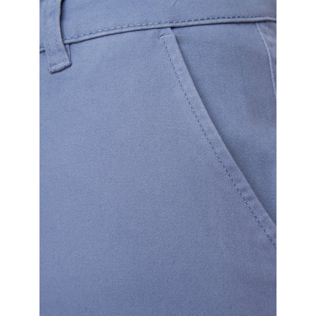 98% Polyester, 2% Elastane. Fabric: Canvas, Stretch. Design: Logo. Pockets: 2 Side Pockets, 2 Back Pockets, Jet Pocket, Buttoned. Fastening: Button, Zip Fly. Style: Chinos. Back Yoke, Belt Loops, Darted, Gripping Inner Waistband, Mock Horn Buttons, Self Fabric, Twin Needle Stitch.