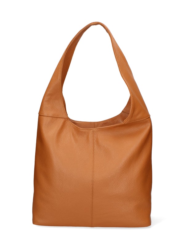 Bolso bandolera de mujer con doble compartimento en auténtica piel dólar. Equipado con bolso de mano no extraíble. Producto artesanal italiano. Hecho en Italia