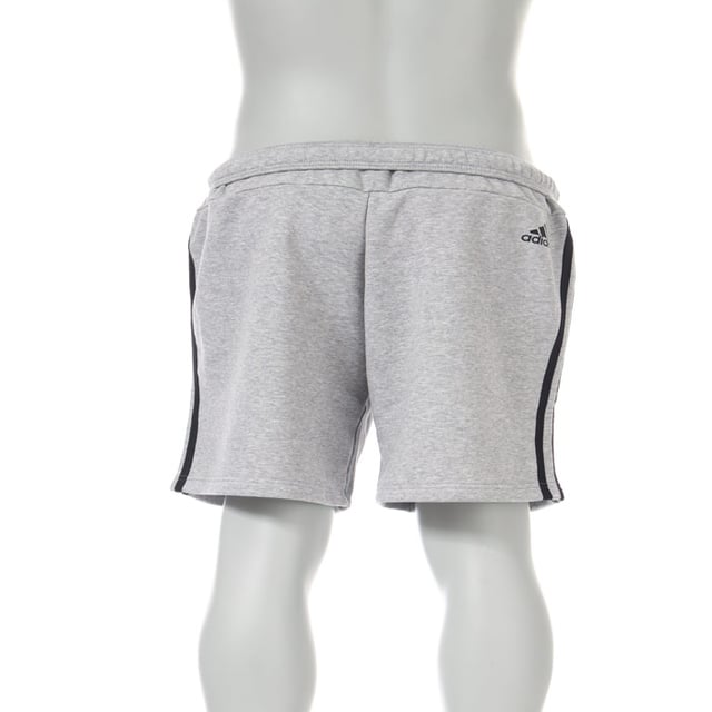 Mens adidas Must Haves 3-Stripes French Terry Shorts in medium grey heather - black.<BR><BR>- Drawcord-adjustable elasticated waist.<BR>- Side welt pockets.<BR>- Ribbed gusset insert.<BR>- Applied 3-Stripes to sides.<BR>- adidas brandmark at rear waist.<BR>- Regular fit.<BR>- Inside leg length measures 10in approximately.<BR>- Main material: 70% Cotton  30% Recycled polyester.  Machine washable.<BR>- Ref: DT9902<BR><BR>- Measurements are intended for guidance only.