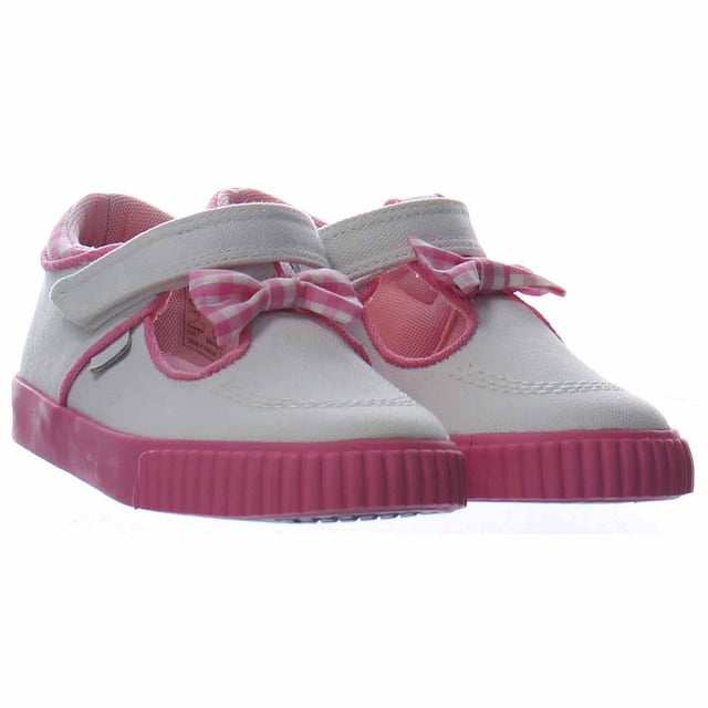 Patadas Tovni T-Bow Strap-Up White Canvas Kids PLIMSOLLS 1_15779