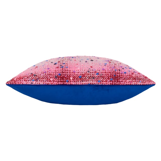 Full of personality and fun, the Connie Check cushion is an on-trend, eye-catching design that features small tufts of brightly coloured confetti, set on a woven jacquard fabric. Complete with a contrasting-coloured soft velvet reverse, this piece will make a lively addition to your living space.