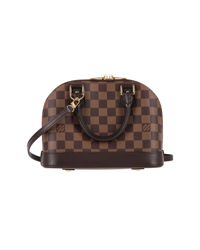 Louis Vuitton Alma BB Tote Bag in Brown Damier Coated Canvas