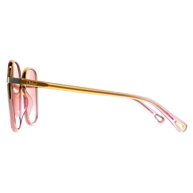 Las gafas de sol Chloe Square para mujer con degradado de amarillo a rosa cristal y rosa dorado Ch0031s Franky son un moderno estilo cuadrado elaborado en acetato ligero. El logotipo de Chloe luce en las patillas para garantizar la autenticidad de la marca.