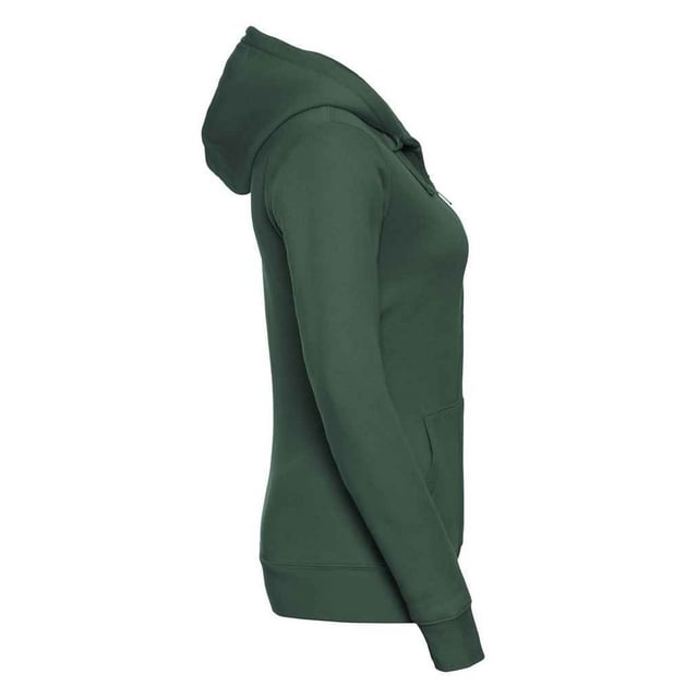 Material: 80% Ringspun Cotton, 20% Polyester. Fabric: Brushed Back Fleece. Design: Plain. 280gsm. Hood Features: Double Layer, Drawcord, Top Stitched Detail. Hem: Ribbed. Drop Shoulder, Ear Phone Access. Neckline: Hooded, Taped. Sleeve-Type: Long-Sleeved. Cuff: Ribbed. Pockets: 2 Front Pockets. Fastening: YKK Zip. Sustainability: Amfori, Better Cotton Initiative, Fair Labor Association, Oeko-Tex Standard 100 Certified.