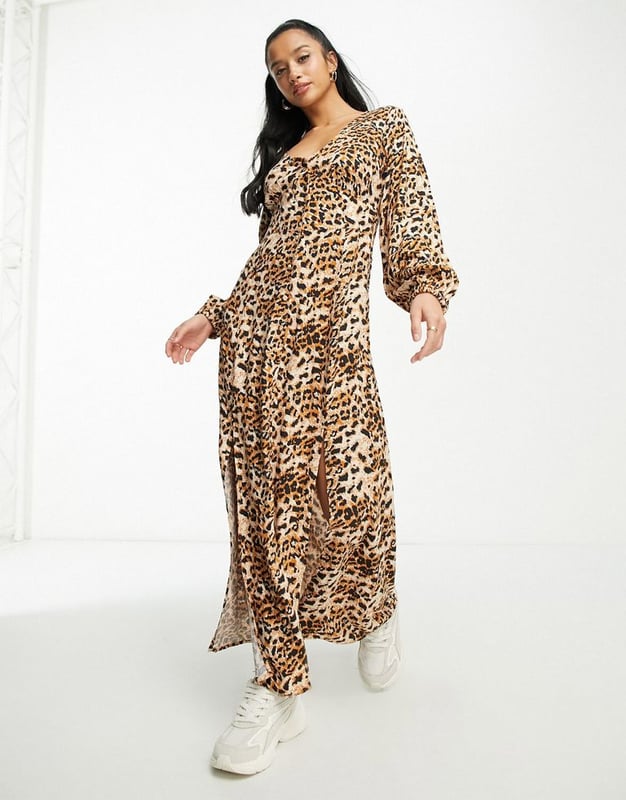 Miss selfridge leopard sale print dress