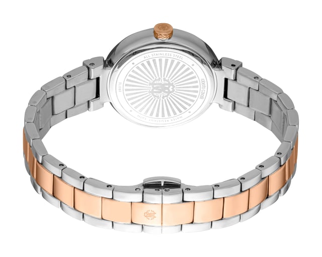 Roberto Cavalli Women Stainless Steel Two Tone Silver & Rose Gold Color Watch