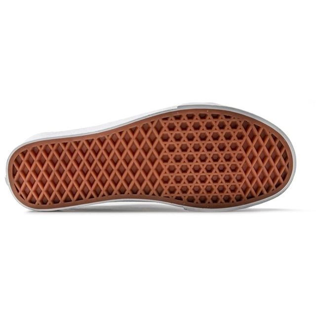 Seien Sie das coolste Kind auf dem Block mit dem Marineblau Old Skool Trainer von ikonischen Marke Vans. Hergestellt aus einem Canvas-Obermaterial und saß auf einer kontrastierenden Plattform Gummilaufsohle. Diese trendigen Kicks verfügen über das Vans-Logo und klassische weiße Linie Detail.