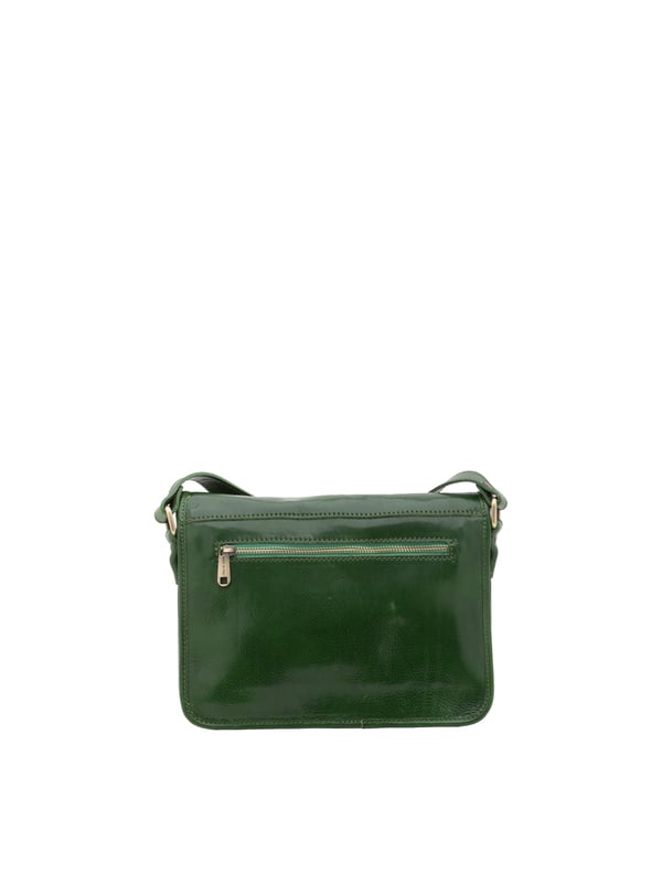 Crossbodytas voor dames met magneetsluiting. één met ritssluiting en één open binnenzak. één voorkant met ritssluiting en één achterkant met externe zakken met rits. verstelbaar in lederen schouderband. ontbrekend handvat. twee binnenvakken.  extern materiaal. gevoerd met katoenen binnenkant. Afmetingen: 27,5x22x12 cm. Gemaakt in Italië