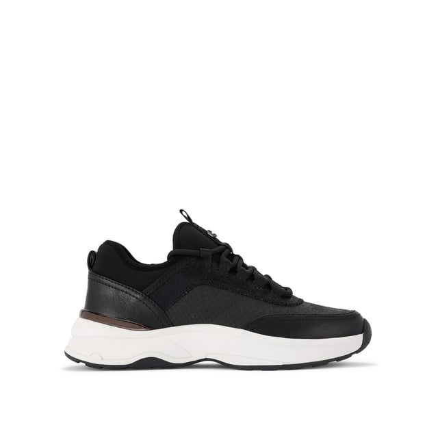 This Swift Runner trainer features a black snake embossed upper with lace up front. There is a gunmetal Icon C stud on the tongue tab and a matching gunmetal panel at the heel.