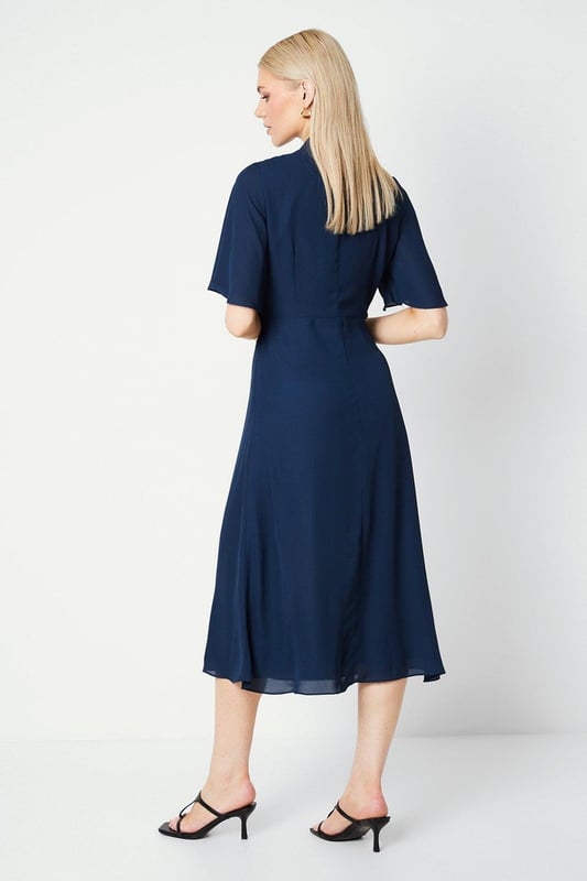dancer tie neck midi