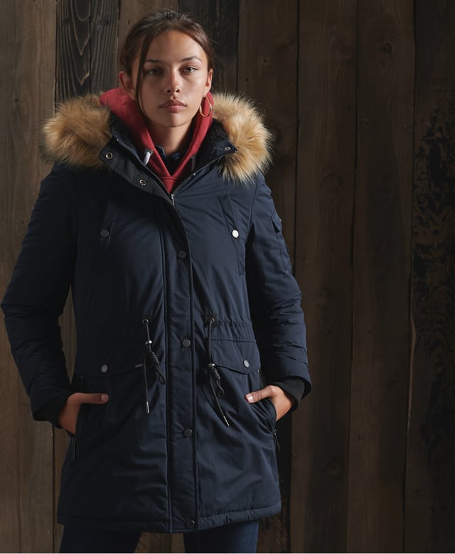 Superdry Nadare Microfibre Parka Coat