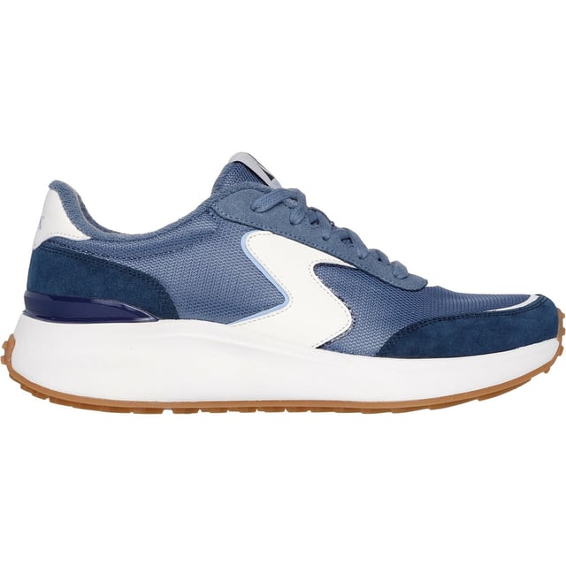 The Skechers BLVD retro revival is a trainer with a mesh upper with suede overlays featuring an air cooled Memory Foam comfort insole.