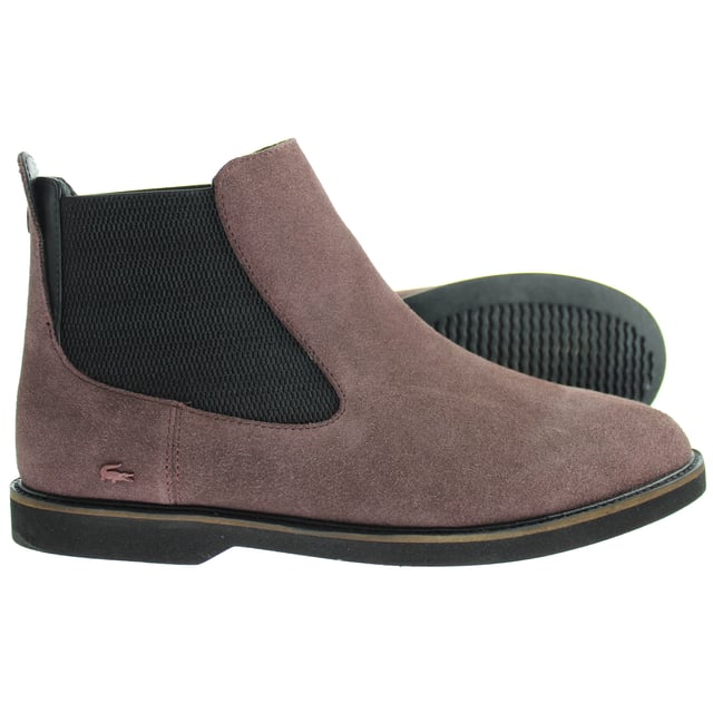 Lacoste Thionna SRW  Burgundy Suede Leather Womens Boots 7 28SRW1135FD8 BURGUNDY
