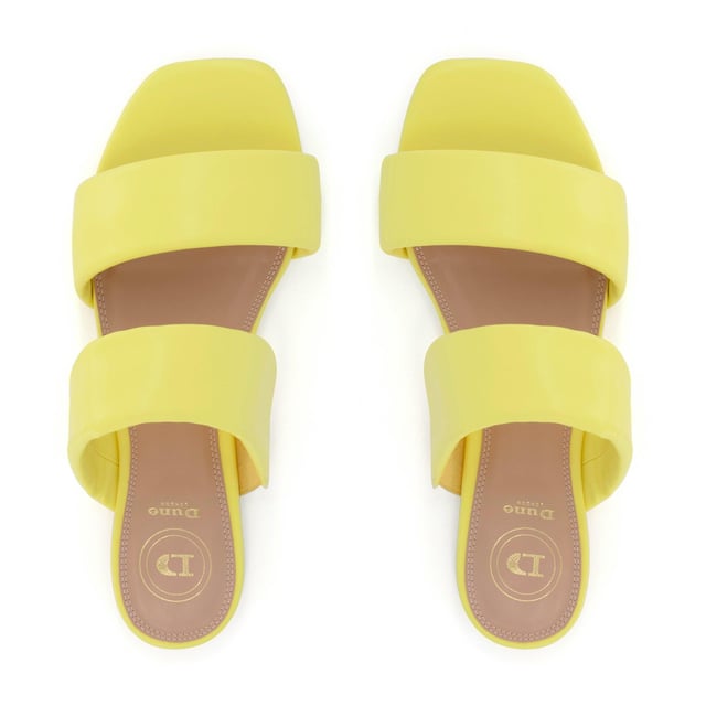 Dune yellow sandals deals