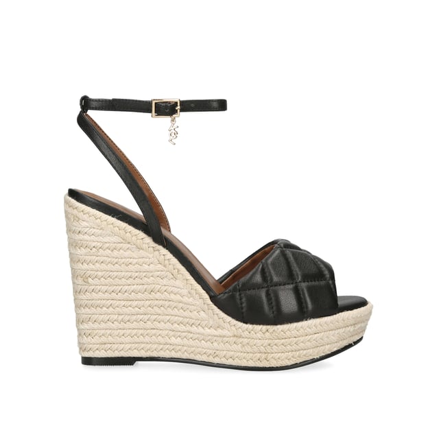 Kurt geiger black wedge sandals sales