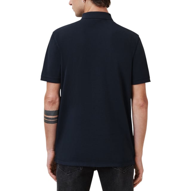 All Saints Men’s Pique SS Polo Shirts
Style Name: Reform
Style Code: M075PB
100% Cotton
Made In India
Slim Fit
3 Button Placket
Ramskull Logo to the Chest
Knitted Rib Collar And Cuffs
Short Sleeve
Casual Wear, Comfort Fabrics
Soft And Breathable
Machine Washable