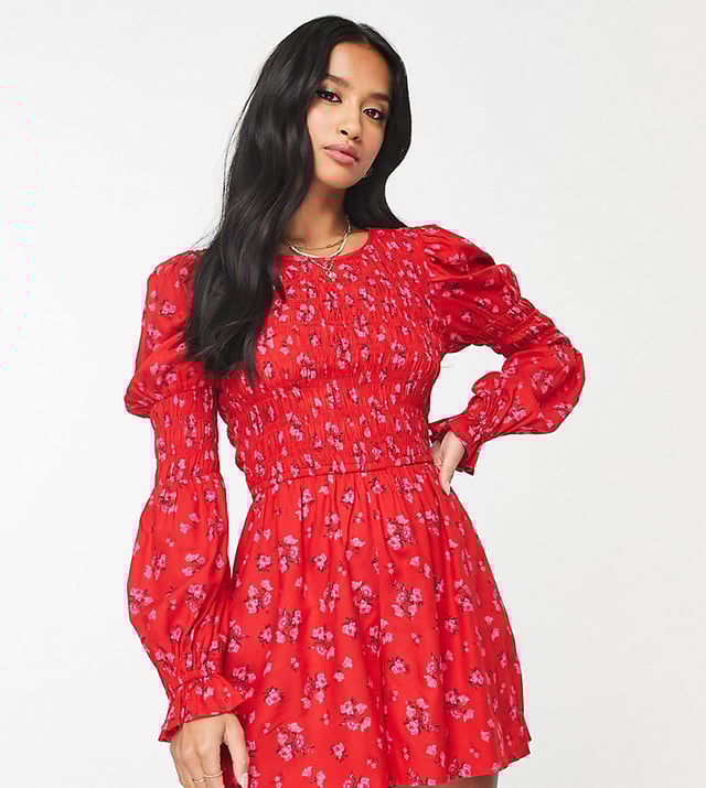 Miss selfridge outlet red playsuit