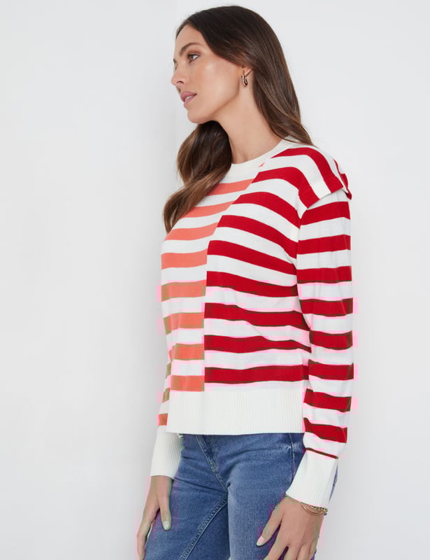 Red and discount white jumpers
