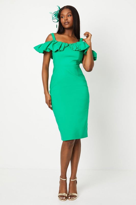 Cold shoulder pencil dress on sale