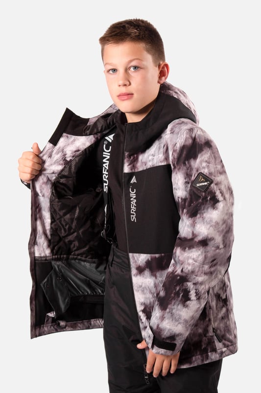 The Misfit snow jacket stands out from the crowd and is our premium youth jacket styled for maximum impact. The Misfit has fully taped seams and is highly waterproof to 10,000mm with a breathability rating of 10,000gms/M2 this technical snow jacket will make sure you’ll stay warm and dry. The Misfit jacket is made from our durable coated ripstop fabric and is feature packed. This jacket offers a great bang for your buck with under arm ventilation for when you need to dump heat, a powder skirt with Lycra wrist guards to keep the snow out and warmth in. A dry butt patch, to do exactly that, lift pass pocket on the left sleeve, soft chin guard, internal storm flap, zipped handwarmer pockets and a zipped comms pocket with headphone routing system all complete this street wear inspired piece.

Powder skirt -Whether you're hitting the powder on skis or snowboard, this snow skirt creates a tight seal around your waist to keep the snow out and the warmth in. Made from durable waterproof materials and an internal dry butt patch (DBP) to keep it all warm and dry.

Snow cuff / wrist gaiter -This is perfect for even the most extreme conditions, featuring a tight seal that bridges the gap between your glove and jacket.

Zipped pockets -Pockets designed for everything you need for a full day up the mountain. Pockets for your lift pass, media, stash pocket for cash, wallet pocket and phone pocket for protection and to keep the battery warm.

Design features:

    Taped seams
    Water-resistant chest pocket
    Fixed hood
    Super soft chin guard
    Zipped sleeve ski pass pocket
    Snow cuffs
    Twin zipped tricot lined hand warmer pockets
    Waterproof snow skirt
    Dry butt patch ( DBP )

Fabric & performance:

    Regular fit
    Shell 100% polyester
    Water resistant coating 10,000mm
    Breathbility rating MVP 10,000 gm²

Insulation & lining:

    100% recycled polyester low loft insulation.
    Insulation. 80 gm² body 40 gm² Sleeves
    Lining 100% recycled embossed polyester.