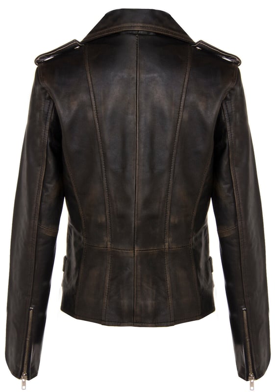 Introducing our best-selling double-breasted biker jacket, a true epitome of style and functionality. Crafted with precision, this jacket is designed to enhance your wardrobe with its sleek features and silhouette, ensuring you stand out effortlessly. Here's why it's a must-have:  
Distinctly Stylish: The jacket's sleek design creates a distinct and fashionable appearance that's perfect for any occasion.
 
Ample Storage: Featuring multiple zip pockets on the front, this jacket not only adds character but also provides extra storage for your essentials.
 
Flamboyant Details: The wide notched lapel and shoulder epaulettes add a touch of flamboyance, fastened down securely with press studs for a polished look.
 
Tailored Fit: Buckle tabs at the hips allow for a comfortable, tapered fit, accentuating your silhouette, complemented by the jacket's slim design. Color Variety: Available in a wide array of colors, you can choose the one that matches your personal style.  Crafted from 100% premium ultra-soft nappa leather and lined with a premium polyester blend, this jacket offers both luxury and comfort. With an off-centered YKK zip fastening, this jacket is as functional as it is stylish, making it a versatile addition to your wardrobe