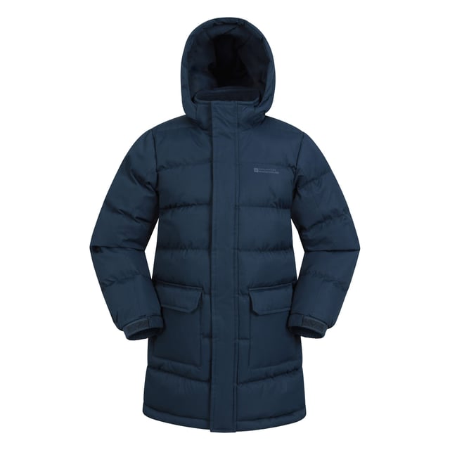 Lining: Fleece. Fabric: Microfibre. Design: Logo, Quilted. 260gsm. Fabric Technology: Durable, DWR Finish, Insulating, Soft. Neckline: Hooded. Sleeve-Type: Long-Sleeved. Padded, Snug Fit. Hood Features: Detachable Hood. Length: Longline. Pockets: Flap Closure, Zip. Fastening: Full Zip. 11-12 Years: 31 in. 7-8 Years: 26 in. 9-10 Years: 29 in. 13 Years: 33 in.