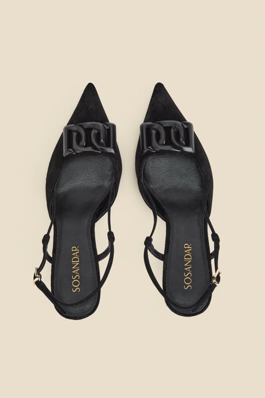 Buy now, wear forever
Pointed toe and slingback for a sleek silhouette
Luxe trim detail
Set on a comfy heel to take you from day to night
So chic with tailored trousers
Perfect with figure-hugging pencil skirts too