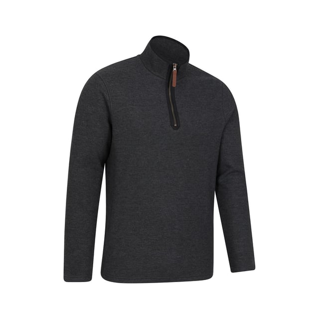 60% Cotton, 40% Polyester. Fabric: Bonded Fleece, Soft Touch. Design: Contrast Detail. Neckline: High-Neck, Zip Neck. Sleeve-Type: Long-Sleeved. Fabric Technology: Lightweight.