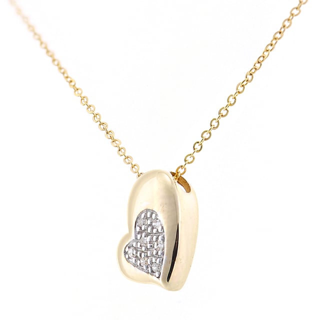 9K (375) Yellow Gold: 1.57gr; # Diamond: 0.03ct; # Dimension: 46cm x 1.1cm x 1cm