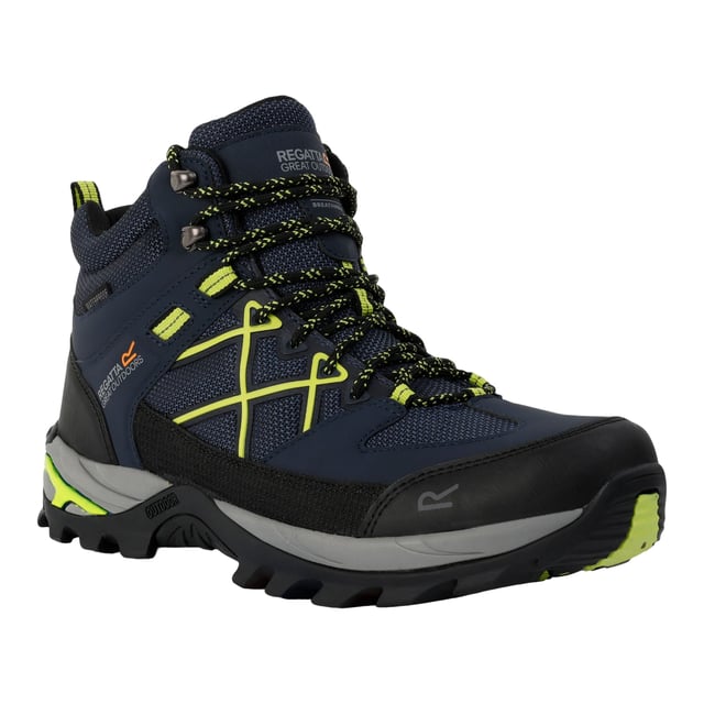 Upper: Durable, Polyester, PU (Polyurethane), Synthetic. Insole: TECFOAM. Midsole: EVA (Ethyl Vinyl Acetate), Lightweight, Shock Absorbing. Outsole: Rubber, Traction Grip. 8 Eyelets. Fabric Technology: Breathable, Hardwearing, Isotex, Water Repellent, Water Resistant, Waterproof. Abrasion Resistant, Cushioned, Flexible, Heel Bumpers, Moulded Collar, Pull Tab, Scuff Guards, Toe Cap. Flat Heel. Cut: Mid Cut. Design: Contrast Detail, Logo, Text. Toe Style: Round. Fastening: Ghillie Lacing.