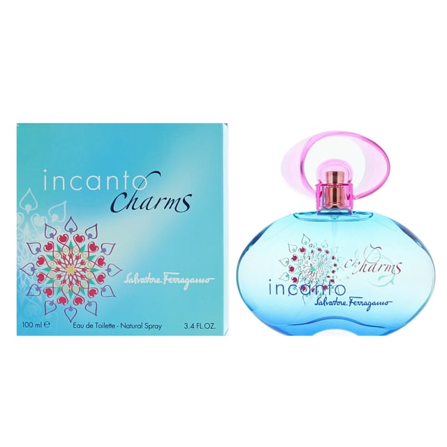 Incanto Charms by Salvatore Ferragamo is a floral fruity fragrance for women. Top notes are passionfruit and honeysuckle. Middle notes are Turkish rose and jasmine. Base notes are woodsy notes and musk. Incanto Charms was launched in 2006.