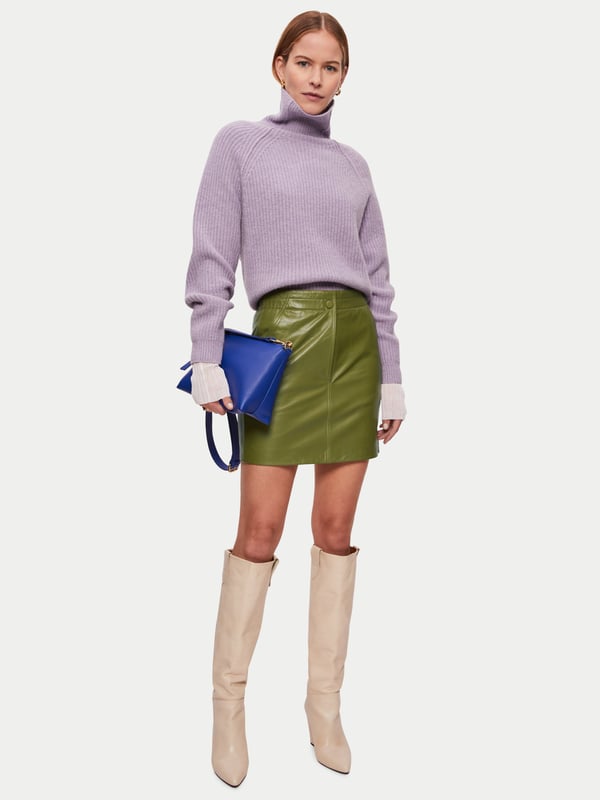 Jigsaw leather sales mini skirt