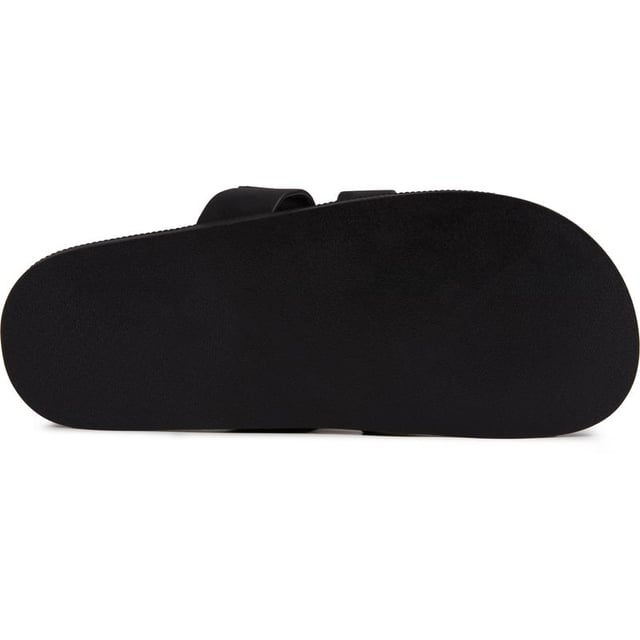 Zwarte Solesister hope-voetbedsandalen voor dames, vervaardigd met kunststof en een synthetische zool. Kenmerken: klittenbandsluiting aan de bovenkant voor pasvorm en synthetische voering en sok.