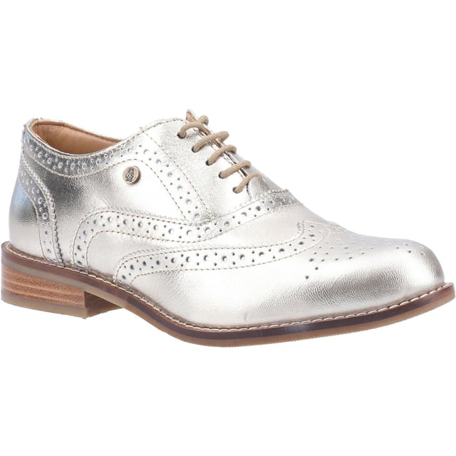 Smart women's shoe Natalie from Hush Puppies is perfect for the office. Crafted from premium Leather with classic Brogue detailing. Memory foam sock gives superior comfort and the lace up style provides a secure fit.