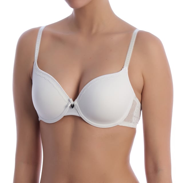 VIKI padded underwired bra, designed to enhance the figure with optimal support and a comfortable and feminine design.

 Details:

 - Underwire design with shaping padding.
 - Soft, molded cups.
 - Delicate lace on the sides.
 - Adjustable straps and back closure.
 - Decorative bow in the center.
 - Made of high quality materials.
 - Especially for large sizes.

 The VIKI model is a padded, underwired bra that combines support, elegance and comfort, ideal for those looking for an underwired bra that enhances the bust with a refined design.
 Composition: 51% Polyester, 41% Polyamide, 8% Elastane
 Care:
Machine wash up to 30ºC.
 Avoid using bleach.
 Do not tumble dry.