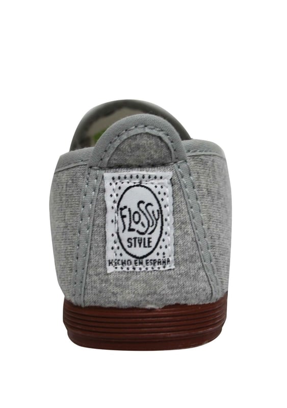 Flossy Pamplona Slip On Grey Canvas Kids Espadrilles 55_Jersey_Grey