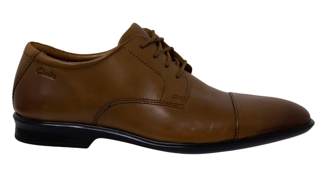 Clarks Bensley Cap Mens Dark Tan Oxford Shoes