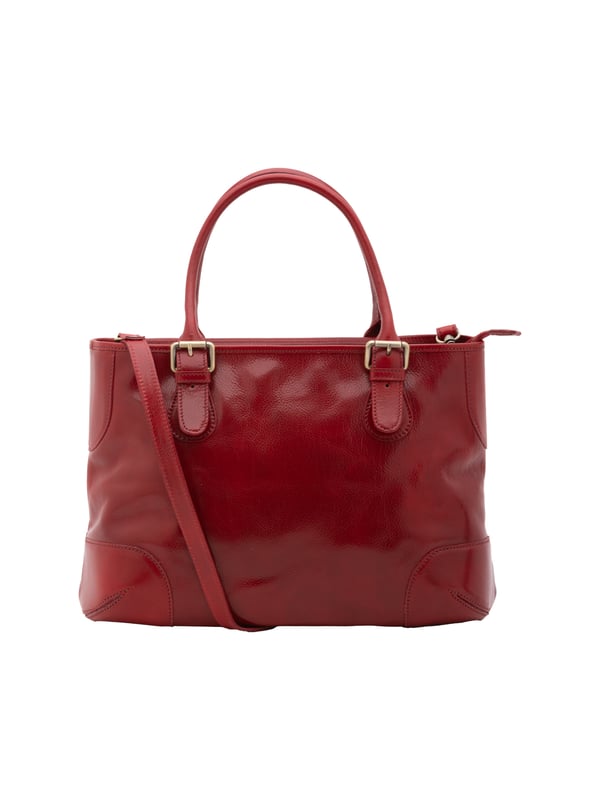 Crossbodytas voor dames met ritssluiting. twee met binnenzakken met ritssluiting. afwezige externe zakken. afneembare lederen schouderband. met leren handvat. twee binnenvakken.  extern materiaal. gevoerd met katoenen binnenkant. Afmetingen: 28x43x16 cm. Gemaakt in Italië